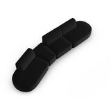 Milo Casa Črna žametna sedežna garnitura levi kot 428 cm Paolo – | Shoptok.si