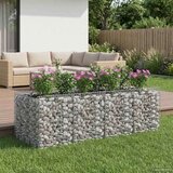  Gabionski uzdignuti krevet 2 pcs Srebrna | shoptok.hr
