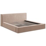 Makamii Svijetlo ružičasti tapecirani bračni krevet s prostorom za odlaganje s letvičastim okvirom 140x200 cm Noho - | shoptok.hr