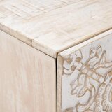  Noćni ormar Bijelo 40 x 33,5 x 46 cm Čvrsto drvo manga | shoptok.hr