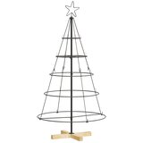  Božićno drvo u obliku čunja s stalakom Crna 126 cm Čelik | Eponuda.ba