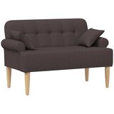  Ljubavni kauč s gumbima Tamno smeđa 120 x 65 x 79 cm Tkanina | Eponuda.com