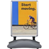  Stalak za plakate A1 s vodenom bazom sivi od aluminijske legure | shoptok.hr