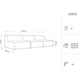 Micadoni Home Krem baršunasti sofa 240 cm Jodie – | shoptok.hr