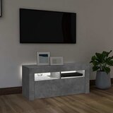 TV ormarić s LED svjetlima siva boja betona 90 x 35 x 40 cm | shoptok.hr