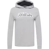 Hollister Majica svetlo siva / črna / bela
