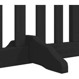 vidaXL Ograda za pse z vrati zložljiva 4 paneli črna 320 cm topolovina | Shoptok.si