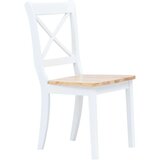  5-dijelni blagovaonski set od drva kaučukovca bijelo-smeđi | shoptok.hr