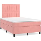 Box spring krevet s madracem ružičasti 120 x 200 cm baršunasti | shoptok.hr