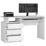 AKORD CLP pisarna 135cm bela / bela sijaj, (21702732) | Shoptok.si