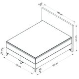 Hanah home bračni krevet mia 180 x 200 light brown | ePonuda.com
