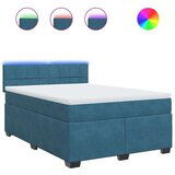  Krevet box spring s madracem plavi 160 x 200 cm baršunasti | shoptok.hr