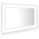 vidaXL LED kupaonsko ogledalo bijelo 80x8,5x37 cm konstruirano drvo | shoptok.hr