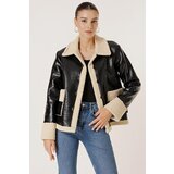 By Saygı Folded Sleeves Sheepskin Pocket Coat | shoptok.hr