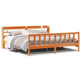 vidaXL Okvir kreveta s uzglavljem voštano smeđi 200x200 cm od borovine Cijene