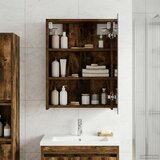  Kupaonski ormar s ogledalom Dimljeni hrast 43 x 16 x 62.5 cm | shoptok.hr