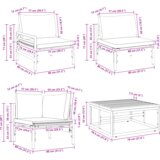 vidaXL Vrtna sedežna garnitura 8 pcs Antracitna Jeklo | Shoptok.si