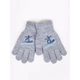 Yoclub Kids's Boys' Five-Finger Gloves RED-0012C-AA5A-009