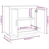 Komoda bijela 80 x 40 x 75 cm od konstruiranog drva | shoptok.hr