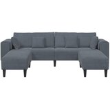 SOFA 3 pcs Tamno siva 250 x 188 x 76 cm Baršun | shoptok.hr
