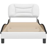  Okvir kreveta s uzglavljem crno-bijeli 80x200 cm umjetna koža | shoptok.hr