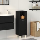 vidaXL Kopalniška omara Črn hrast | Shoptok.si