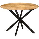  Blagovaonski stol Ø 110 x 78 cm od masivnog drva manga i čelika | shoptok.hr