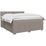  Boxspring krevet s madracem Sivosmeđa 160 x 200 cm Tkanina | shoptok.hr