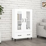  Visoka komoda bijela 70 x 31 x 115 cm od konstruiranog drva | shoptok.hr