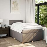 vidaXL Krevet s oprugama i madracem smeđesivi 120 x 190 cm od tkanine | shoptok.hr