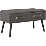 vidaXL Klubska mizica siva 80x40x46 cm umetno usnje Cene