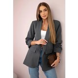 Kesi Włoski Elegant jacket with lapels Graphite | shoptok.hr