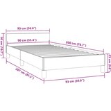  Okvir kreveta s uzglavljem bez madraca bijeli 90x200 cm | shoptok.hr