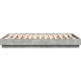  Okvir kreveta boja betona 135 x 190 cm od konstruiranog drva | shoptok.hr