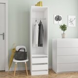 vidaXL Garderobna omara s predali bela 50x50x200 cm iverna plošča Cene