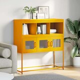 vidaXL Komoda boja senfa 100,5x39x107 cm hladno valjani čelik | shoptok.hr