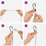  Bungee užadi s kukama 8 mm Crna i bijela PP i guma | shoptok.hr