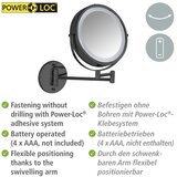 Wenko 71559800 - Ogledalo POWER-LOC 25,5x32 cm crno | Eponuda.com