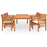  7-dijelni vrtni blagovaonski set s jastucima bagremovo drvo | shoptok.hr