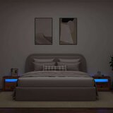 vidaXL Nočna omarica 2 kosa z LED lučkami stari les 60x35x40 cm | Shoptok.si