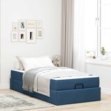  Okvir kreveta s madracem 2 pcs Plava tkanina | shoptok.hr