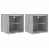  Zidni TV ormarići LED 2 kom siva boja hrasta 30 x 28,5 x 30 cm | Eponuda.com