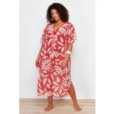 Trendyol Curve Multi Color Tropical Patterned Midi Woven Dress | Shoptok.si