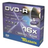  DVD-R TRAXDATA, 4.7GB, 16X, box 5 kom Cijene