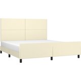  Okvir za krevet s uzglavljem krem 160x200 cm od umjetne kože | Eponuda.com