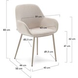 Kave Home Krem blagovaonska stolica Konna – | shoptok.hr