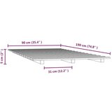  Za krevet crni 90 x 190 cm od masivne borovine | shoptok.hr