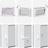  Prozor za podrum RISOR 90 x 60 cm PVC i staklo Antracit | shoptok.hr