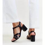 Gemre Black heeled sandals Blaga | ePonuda.com