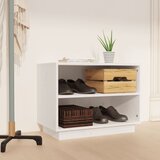 Ormarić za cipele bijeli 60 x 34 x 45 cm od masivne borovine | shoptok.hr